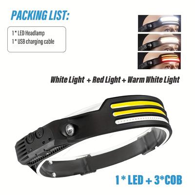 TEMU Lihangstar Rechargeable With Motion Sensor, 5 Lighting , Usb Charging, For Fishing, Hiking, And , Lihangstar Image