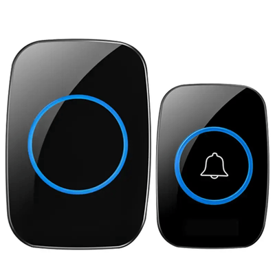 TEMU Waterproof Wireless Doorbell Kit For Home Use, Adjustable Volume, Of Volume, 60 Ring Tones, , With Led Indicator Image