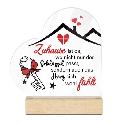 "TEMU 2d Flat, 1pc Putuo Decor German Quote Acrylic Sign With Wooden Base - " Fits, But Comfortable" - Ideal For Room Decor & Housewarming Gift, Cute Home Decor" Image