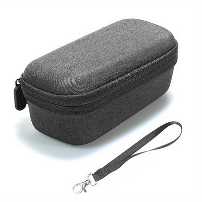 TEMU X4 Compact Hard Shell Carrying Case With Lanyard - Eva Material, Portable Storage For Camera & Accessories, Dark Gray Image