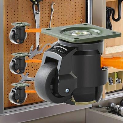 TEMU Heavy Duty Leveling Casters Set Of 4 1100 Lbs Total Load Capacity Adjustable Swivel Wheels For Workbench And Machinery With Upgraded 360 Degree Image