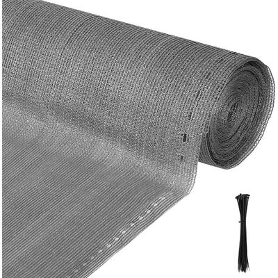 Zaunblende Tennisblende aus hdpe 150 g/m² Sichtschutz Zaunblend 1.2x25m grau - Swanew Image