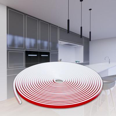 HEXIMO flexible selbstklebende Zierleiste Weiß 10M 12x6mm Ideal für Wand Decke Oberflächen Möbel:10 Image