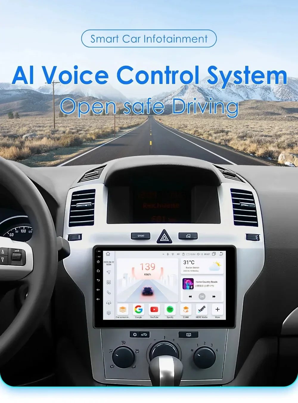 Android 14 Autoradio-Player für Opel Astra H 2004–2014 Zafira B Android Auto Multimedia Video Carplay Autoradio Audio Stereo GPS Image