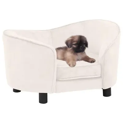 Hundesofa Creme 69x49x40 cm Plüsch, Haustierzubehör, Hundeartikel, Heimtierbedarf, Hundebedarf, Image