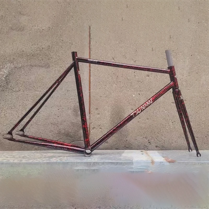 SNM 4130 Rot Farbe Fixie Rahmen Tsunami Single Speed 4130 Cr-Mo Stahl Fixie Rahmen 50 cm 52 cm 55 cm Fixed Gear Rahmen und Gabel