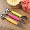 2-in-1 Wassermelone Eis Graben Ball Scoop Wassermelone Melone Obst Carving Messer Cutter Gadgets Diy Verschiedene Kalte Gerichte Werkzeug