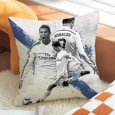 Kissenbezüge, dekorativer CR7-Kissenbezug für Sofa, Kissenbezüge, Kissenbezüge, 50 x 50 cm, 45 x 45 cm, weiche Kissen, Autodekoration Image
