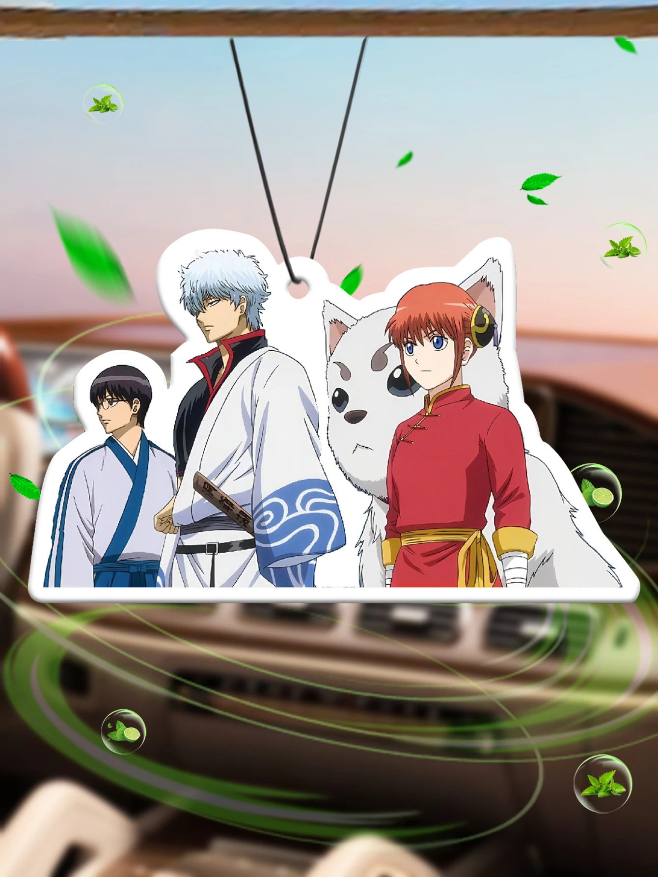 Hilton (Hotelduft) Japanischer Cartoon Anime Classic Series Muster Design Auto-Lufterfrischer, importierter natürlicher Luftreinigungsanhänger, Auto-Lufterfrischer, Auto-Rückspiegel-Hängeduft, Image