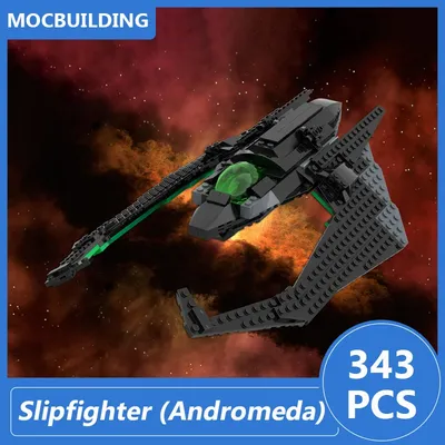 Slip fighter (Andromeda) Licht angriff Kämpfer Modell Moc Bausteine DIY montieren Ziegel Raum Image