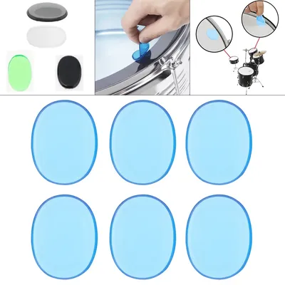 6 Stück / 12 Stück / 24 Stück/Set Silikon Blau Kaffee Soft Drum Schalldämpfer Dämpfer für Drum Tone Control, 4 Farben Drum Mute Pads