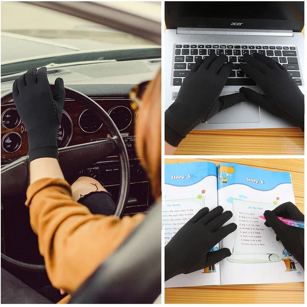 Kupfer-Kompressions-Arthritis-Handschuhe – Linderung von Handschmerzen, Karpaltunnel, rheumatoide, Entzündung, Sehnenentzündung, Triggerfinger Image