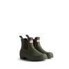 Gummistiefel HUNTER "ORIGINAL CHELSEA BOOT", Gr. 38, grün (schwarz olive), Synthetik, sportlich, Schuhe, wasserdicht