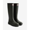 Gummistiefel HUNTER "DOWNPOUR TALL BOOT", Gr. 39, grün (schwarz olive), Synthetik, sportlich, Schuhe