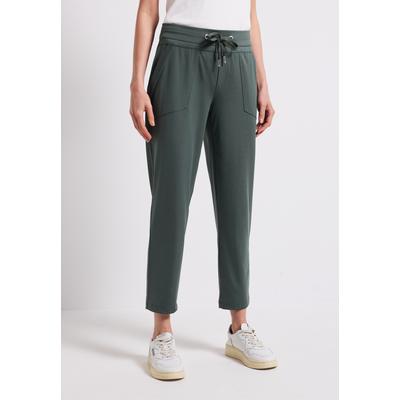 Stoffhose STREET ONE, Damen, Gr. 38, Länge 28, grün (marshy grün), Stoff, 82% Polyester, 18% Elasthan, unifarben, casual, loose fit knöchelfrei, Hosen, Middle Waist Image