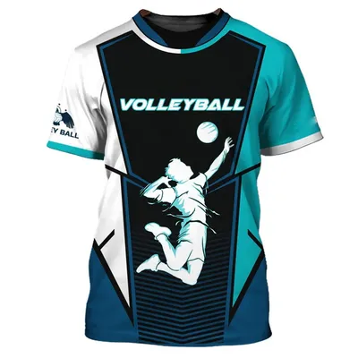 Volleyball Sports T-shirt For Men Women Daily Casual Fashion Short Sleeve T Shirts Outdoor Street