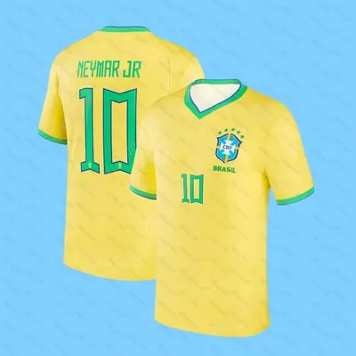 2025 Neymar Jr. Brazil National Team 2022/23 Home Jersey Outdoor Quick Dry Soccer Jersey Unisex