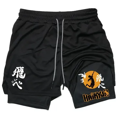Anime volleyball shorts quick-drying fitness high-performance shorts men sports exercise training