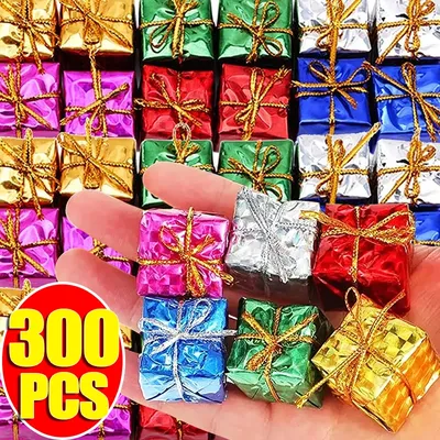 Wholesale Christmas Mini Gift Boxes Xmas Tree Hanging Foam Present Pendants Gifts Navidad New Year