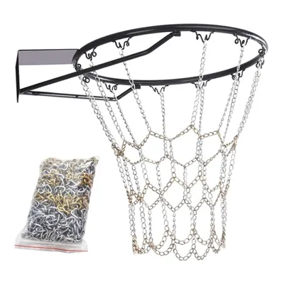 Durable Basketball Target Net Rustproof Galvanized Iron Chain Net Metal Chain Basketball Net for