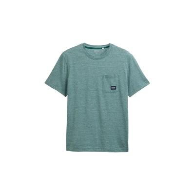 TOM TAILOR Herren T-Shirt mit Brusttasche, grün, Gestreift, Gr. XL Image