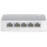 TP-Link 5 Port 10/100 Mbps Fast Ethernet Switch | Desktop Ethernet Splitter | Ethernet Hub | Plug & Play | Fanless Quiet | Desktop Design | Green Technology | Unmanaged (TL-SF1005D) White