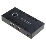WE-POLUJ KVM Switch4 Ports USb2.0 Switcher Docking Station Printer Sharing 2 in 4 Out