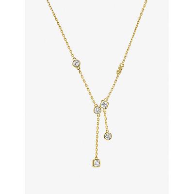 Michael Kors Precious Metal-Plated Sterling Silver Bezel Necklace Gold One Size