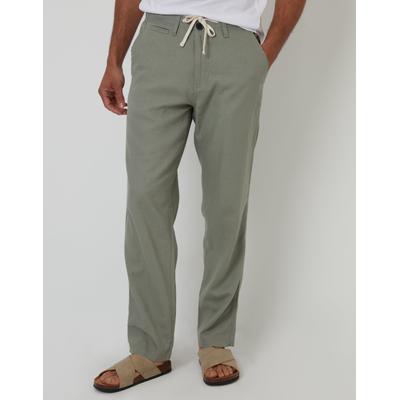 Threadbare Men's Sage Green Linen Blend Trousers