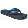 Sandale REEF "THE RIPPER", Gr. 40, blau (schwarz, blau), Synthetik, Textil, unifarben mit Farbeinsatz, sportlich, Schuhe Schlappen Zehentrenner