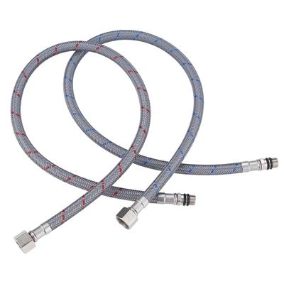 WOWOW 3/8 in. Female Comp x M10 Male Braided Nylon Faucet Connector