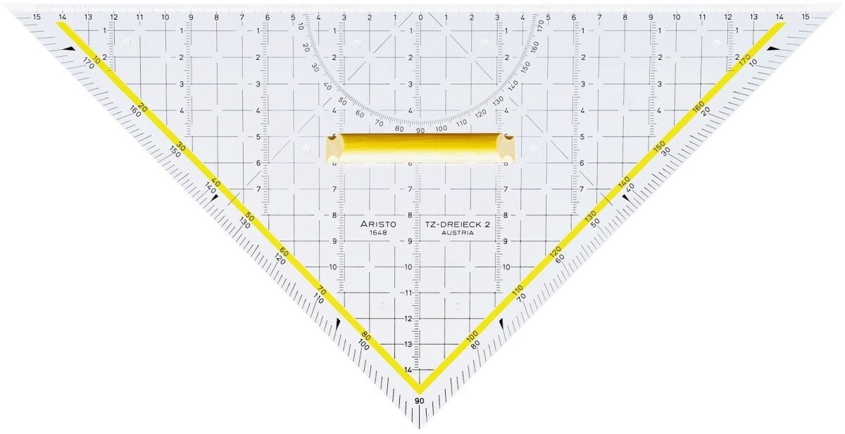 Aristo Zeichendreieck TZ-Dreieck 325mm Acryl glasklar Packung mit 10 Stück Image