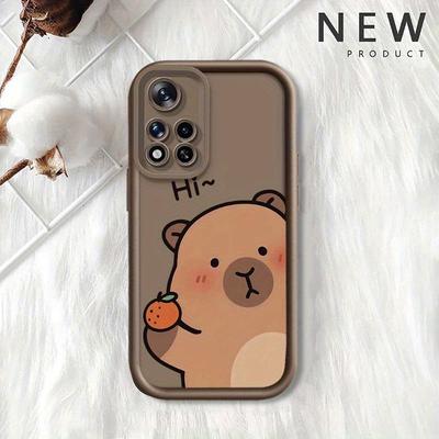 TEMU Funny Cartoon Cute Capybara Fashion Cover For Xiaomi Poco M6 M5s M5 M4 M3 M2 F6 F5 F4 F3 F2 Pro Plus Gt 4g 5g Eye Ladder Phone Case Image