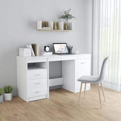 TEMU Desk White 140x50x76 Cm Wood Image