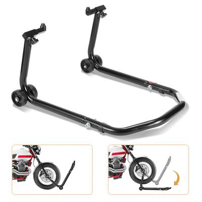 TEMU Motorcycle Stand, Motorcycle Stand Front For Lifting, Lifting Device, Width Adjustable, Maintenance/ Work For Motorcycles Up To 300 Kg - Black/red Image