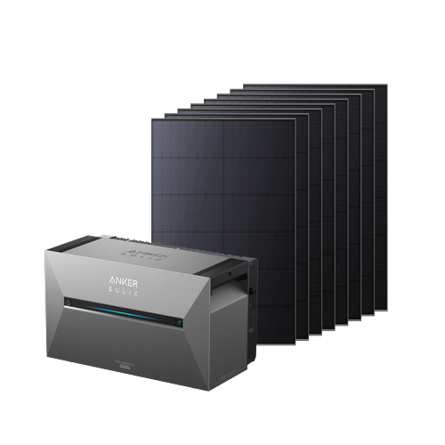 Anker SOLIX Solarbank 3 Pro + 8 panneaux solaires bifaciaux 445 W (3 560 W au total)