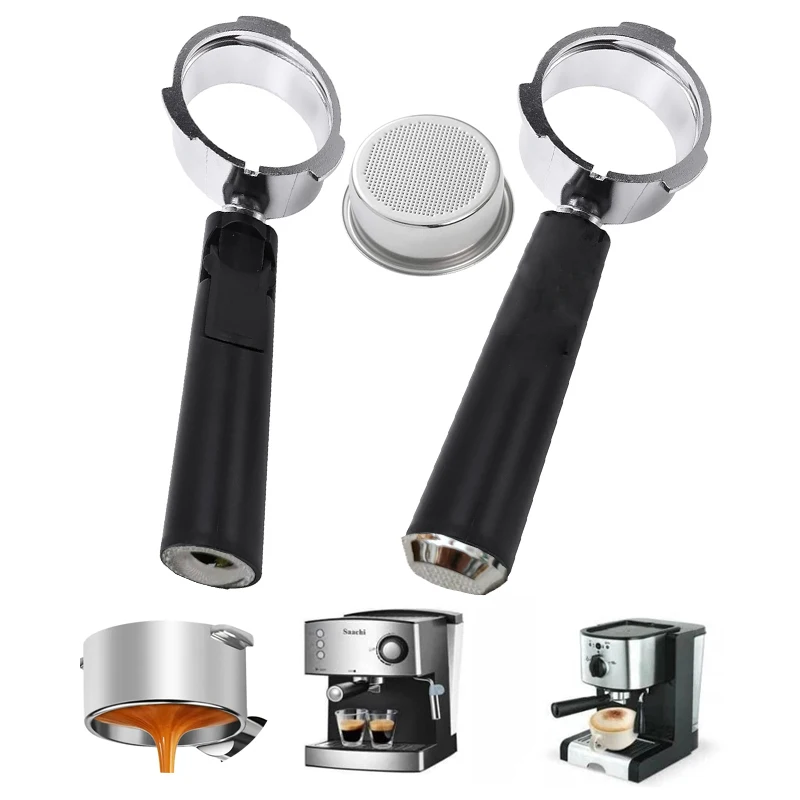 51mm Kaffee Boden Siebträger Edelstahl Kaffeemaschine Siebträger Korb Filter Espresso Werkzeug Zubehör Image