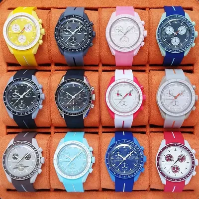 Neues 20 mm gebogenes Ende für Moonswatch Gummi-Uhrenarmband für OmegaJoint Constellation Armband Image