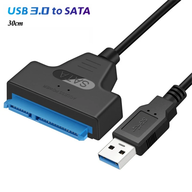 USB 3.0 SATA 3-Kabel Sata auf USB 3.0-Adapter bis zu 6 Gbit/s, unterstützt 2,5 Zoll externe SSD HDD-Festplatte 22-polig Sata III A25 30 cm Image