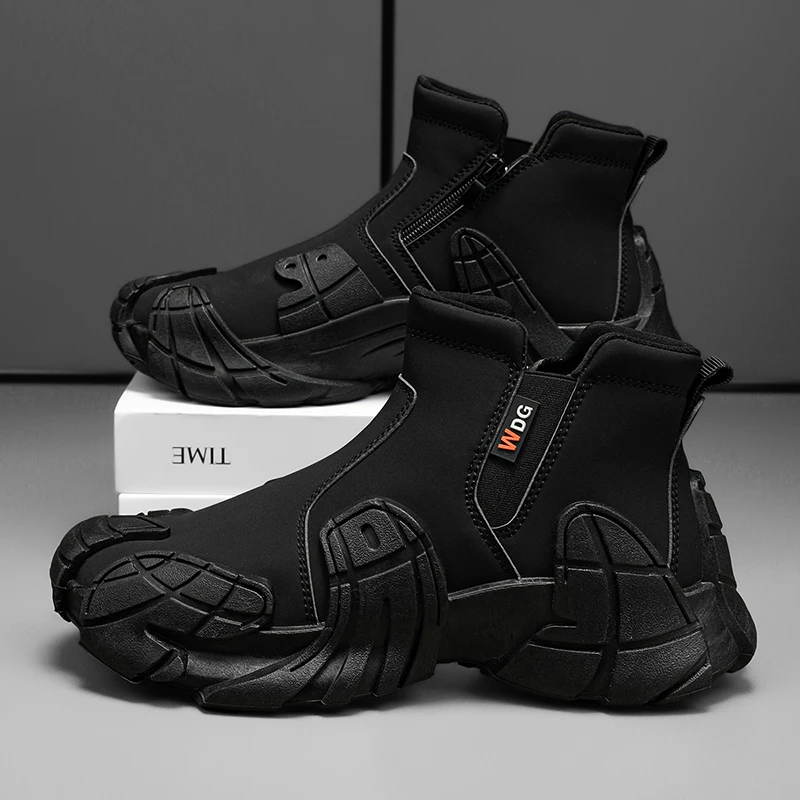 Männer neue Trend Schuhmarke Pu Leder Obermaterial Herren Seite Reiß verschluss Schuhe echte Schuhe 2024 Herren Turnschuhe hochwertige Schuhe Größe 39-45