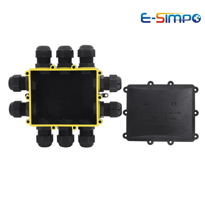 10Way 10Outs Unterwasser Wasserdicht 4-14mm Netzkabel Externe LED Pool Lampe Außen Beleuchtung Terminal Draht Kabel junction Box Image