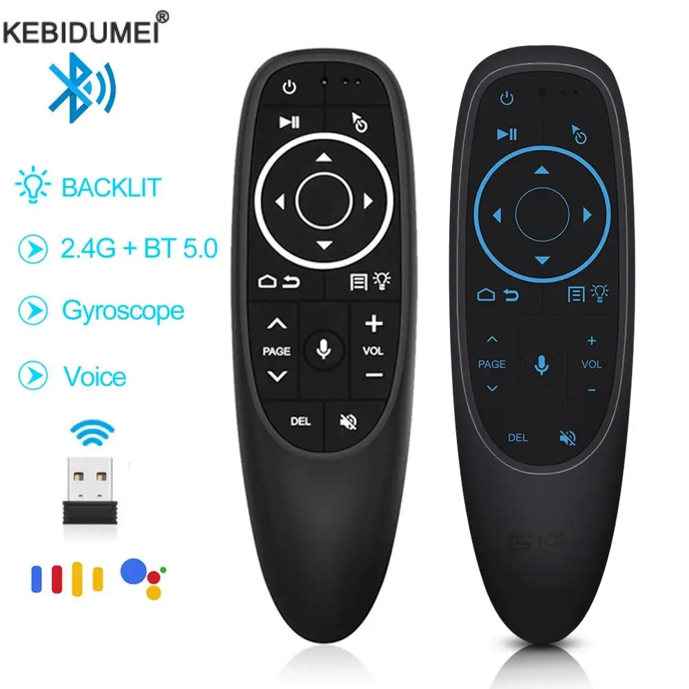 G10S 2,4G Wireless Air Maus G10S PRO Stimme Fernbedienung Gyroskop IR Lernen G10SPRO BT Für Android TV box Image