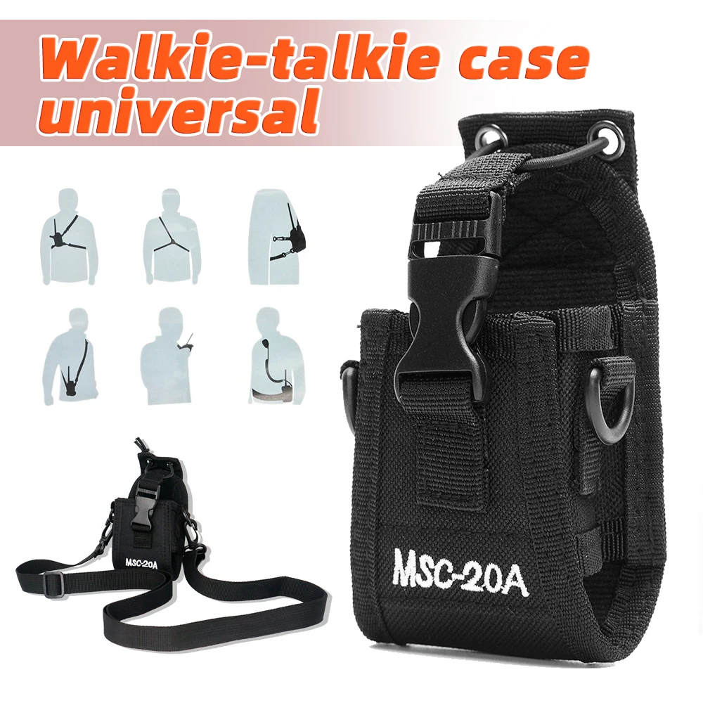 MSC-20A Walkie Talkie Tasche Nylon Holster Universal verstellbare Walkie-Talkie Schutzhülle Inter phone Zubehör Image