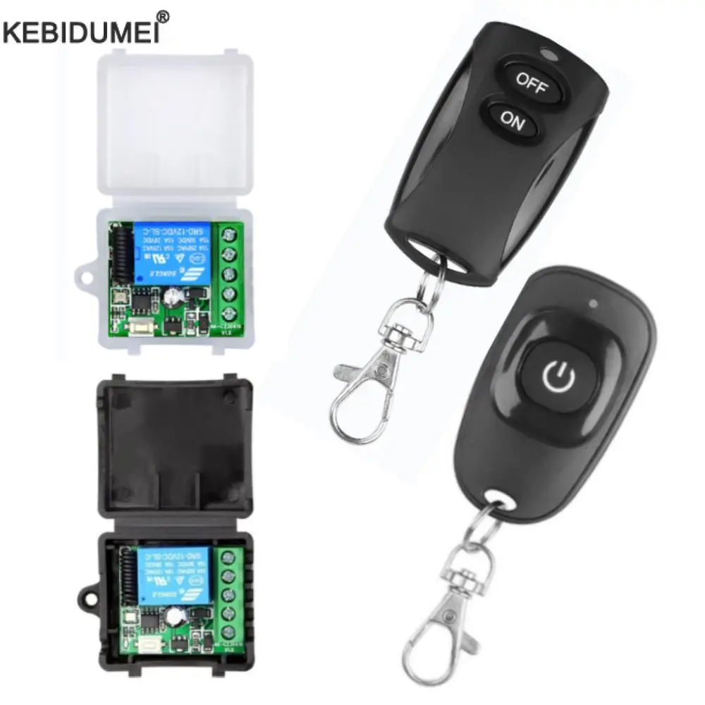 433 Mhz DC 12 V 1CH Universal Wireless Fernbedienung Schalter Relais Empfänger Modul RF Sender 433 Mhz Fernbedienung Image