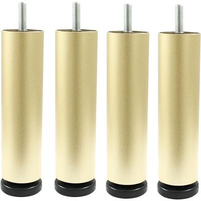4er-Set 6-Zoll-Möbelbeine aus goldener Aluminiumlegierung, Ersatz-Sofabeine mit M8-Gewinde für Image