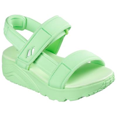 Sandale SKECHERS "UNO LITE SANDAL", Kinder, Gr. 32, grün (mintgrün), Textil, sportlich, Schuhe, leichte Sandale mit Klettverschluss, Größenschablone zum Download Image