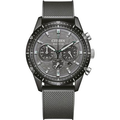 Chronograph CITIZEN, schwarz, Armbanduhren, Herren, Armbanduhr, Solar, Herrenuhr, analog, Datum, Stoppfunktion, Eco-Drive Image