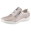 Slip-On Sneaker WALDLÄUFER "K-MILENA", Damen, Gr. 6 (39), gold (bronzefarben, weiß), Nappaleder, metallic, sportlich, Schuhe, Komfortschuh, Bequemschuh in extrabreiter Weite K