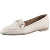 Slipper TAMARIS, Damen, Gr. 39, beige (creme), Leder, unifarben, elegant, Schuhe, Blockabsatz, Schlupfschuh, Businessschuh mit hübscher Zierspange