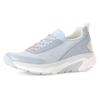 Slip-On Sneaker GABOR ROLLINGSOFT, Damen, Gr. 37, weiß (hellblau, weiß), Textil, Kalbsleder, meliert, sportlich, Schuhe Sneaker, Freizeitschuh, Halbschuh, Slipper mit Gummizug für guten Sitz
